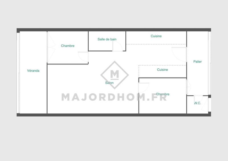 Appartement - 60 m² - 3 pièces