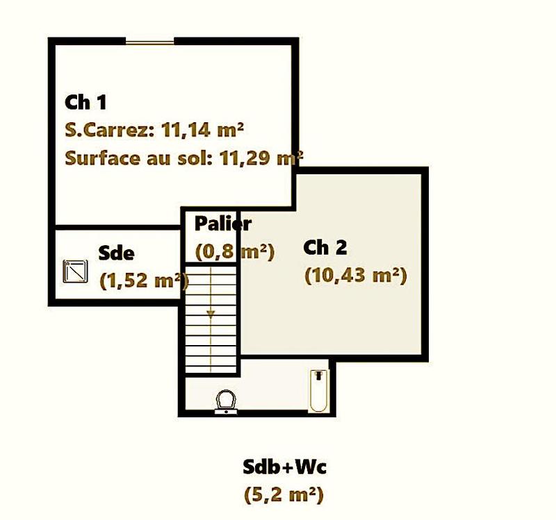 Duplex - 60 m² - 3 pièces