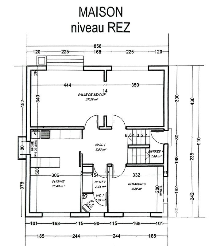 Maison - 125 m² - 6 pièces