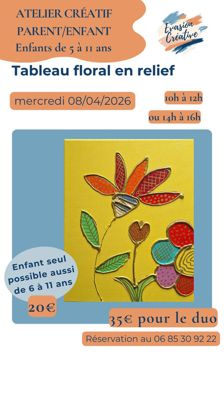 Atelier créatif Parent/Enfant : Tableau floral