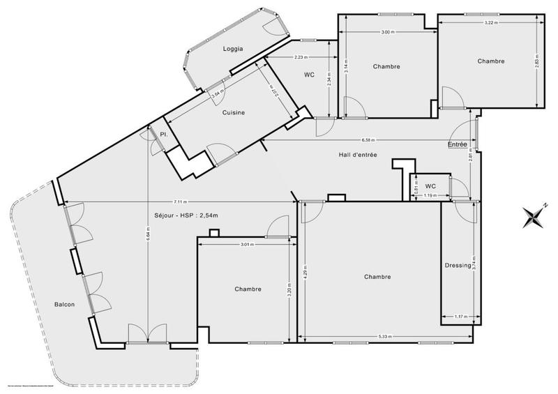 Appartement - 97 m² - 6 pièces