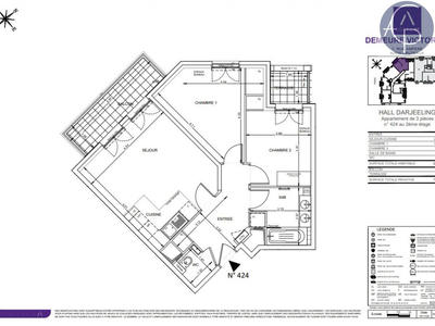 Appartement - 61 m² - 3 pièces