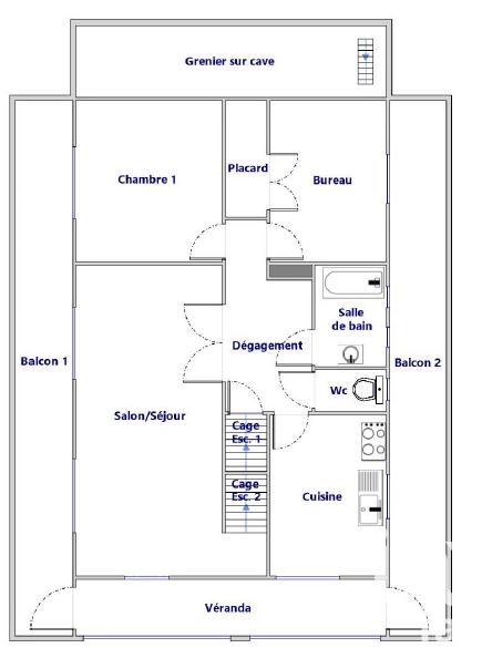 Maison - 107 m² - 7 pièces