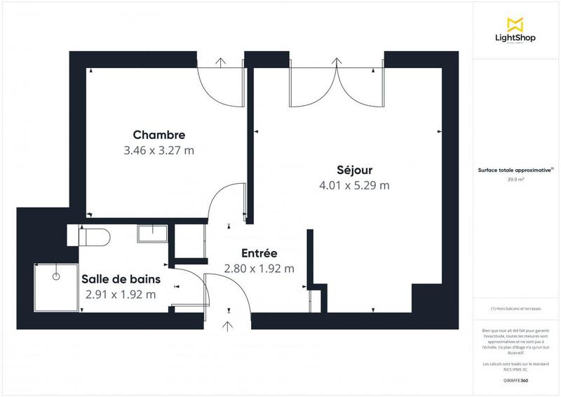 Appartement - 40 m² - 2 pièces