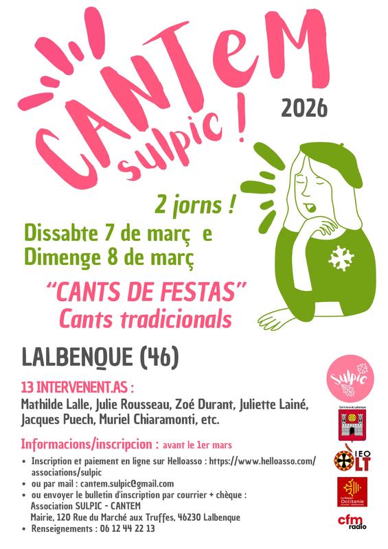 Journées Cantem : stages, bal, conférence, animations