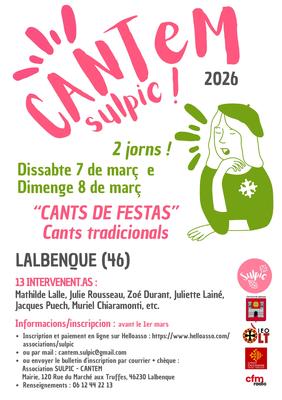 Journées Cantem : stages, bal, conférence, animations