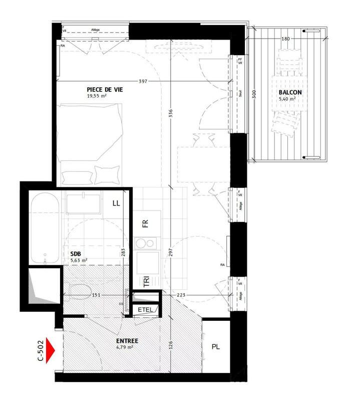 Appartement - 30 m²