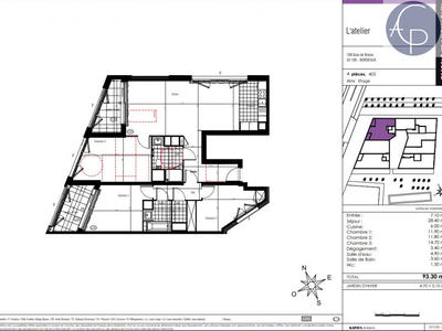 Appartement - 93 m² - 4 pièces