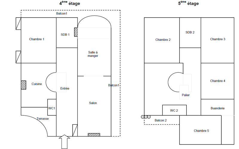 Appartement - 173 m² - 6 pièces