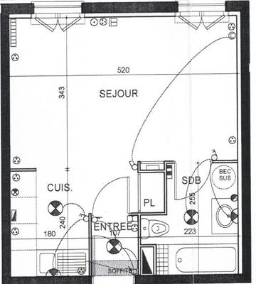 Studio - 30 m² - 1 pièce