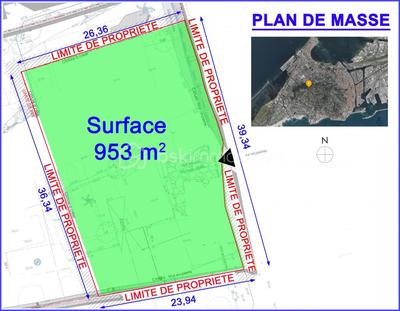 Terrain - 953 m²
