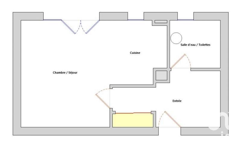 Studio - 32 m² - 1 pièce