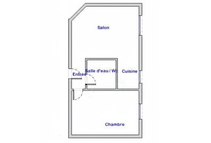 Appartement ancien - 35 m² - 2 pièces