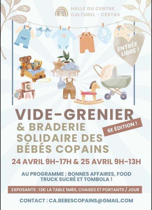 Vide-grenier &amp; braderie solidaire «  les bébés copains »