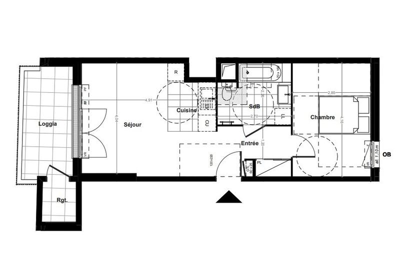 Appartement - 41 m² - 2 pièces