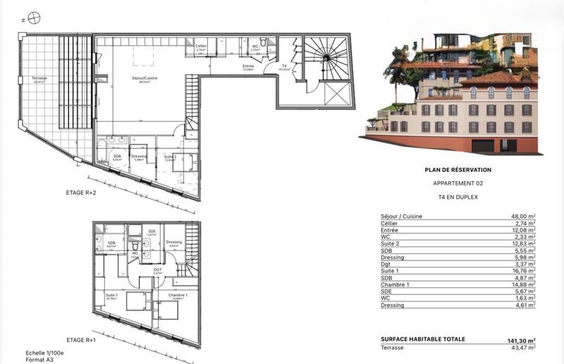 Appartement - 141 m² - 4 pièces