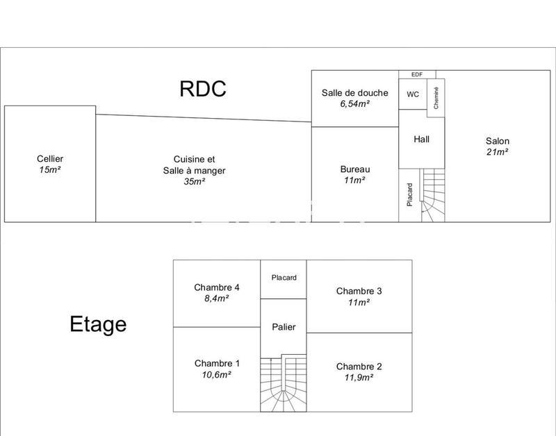 Maison de ville - 131 m² - 6 pièces