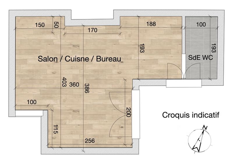 Appartement - 20 m² - 1 pièce