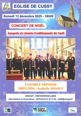 Concert de Gospels et chants traditionnels de Noël par l’Ensemble vocal Arpador