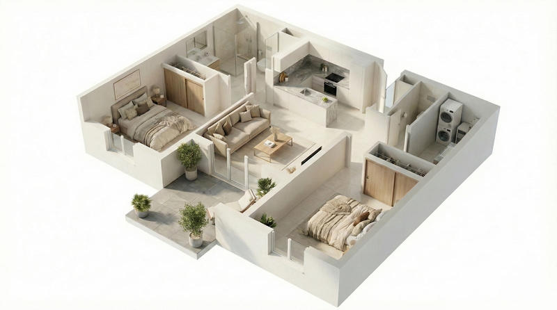 Appartement - 60 m² - 3 pièces