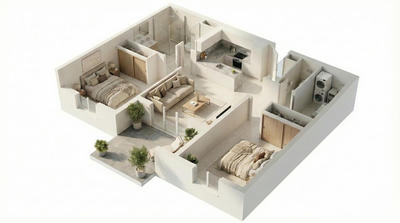 Appartement - 60 m² - 3 pièces