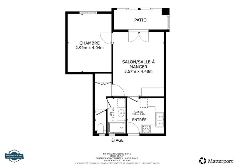 Appartement - 40 m² - 2 pièces