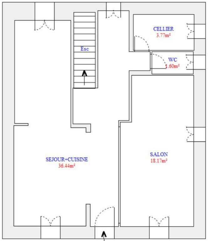 Maison de ville - 123 m² - 5 pièces