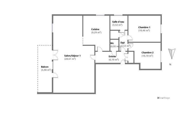 Appartement - 72 m² - 4 pièces