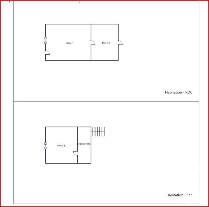 Maison de ville - 47 m² - 3 pièces