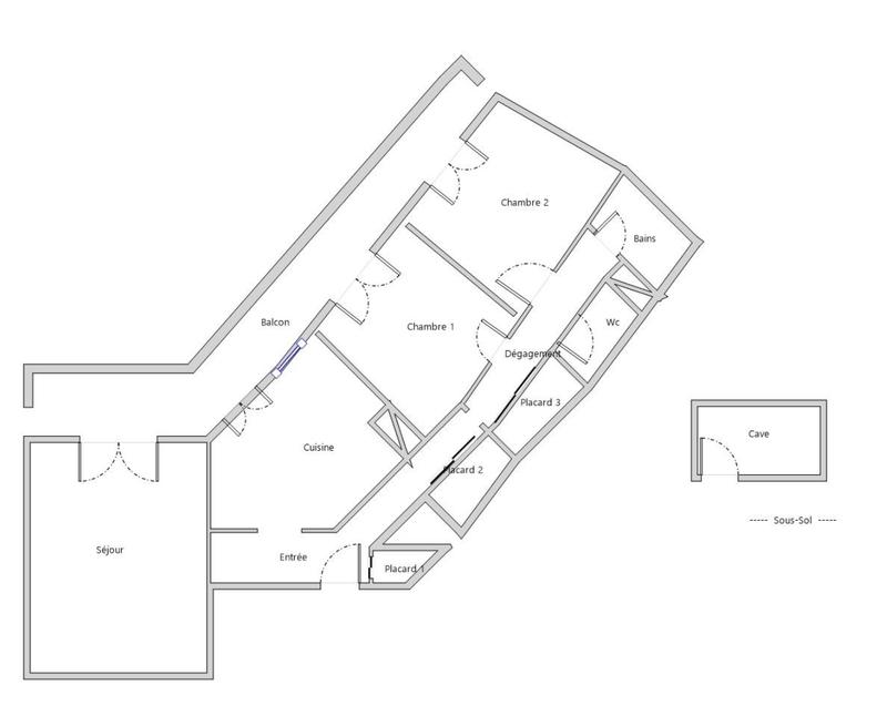Appartement - 74 m² - 3 pièces