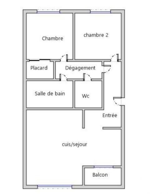 Appartement - 53 m² - 3 pièces