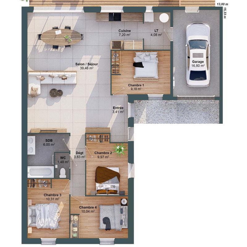 Maison - 106 m² - 6 pièces