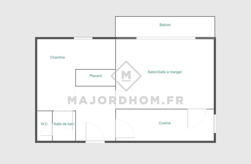 Appartement - 53 m² - 2 pièces