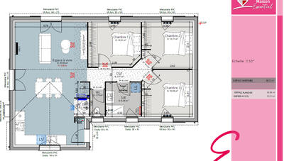 Maison - 80 m² - 5 pièces