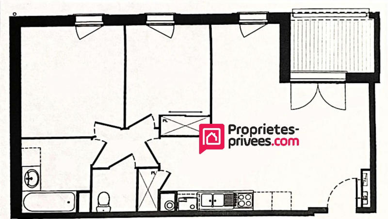 Appartement - 60 m² - 3 pièces