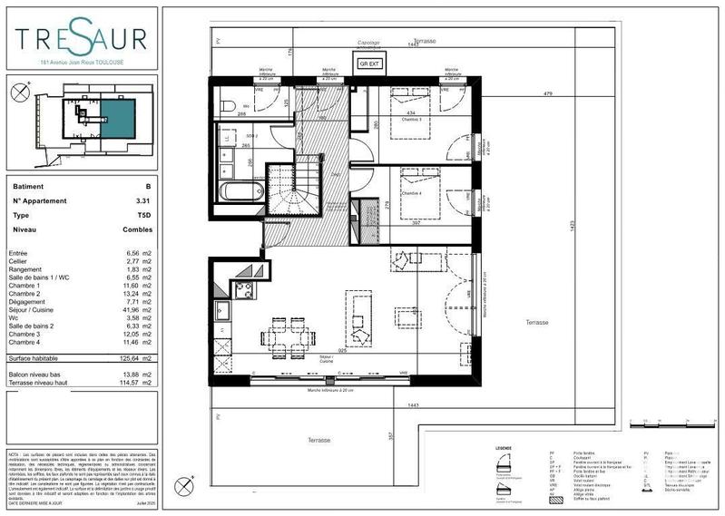Appartement - 125 m² - 5 pièces