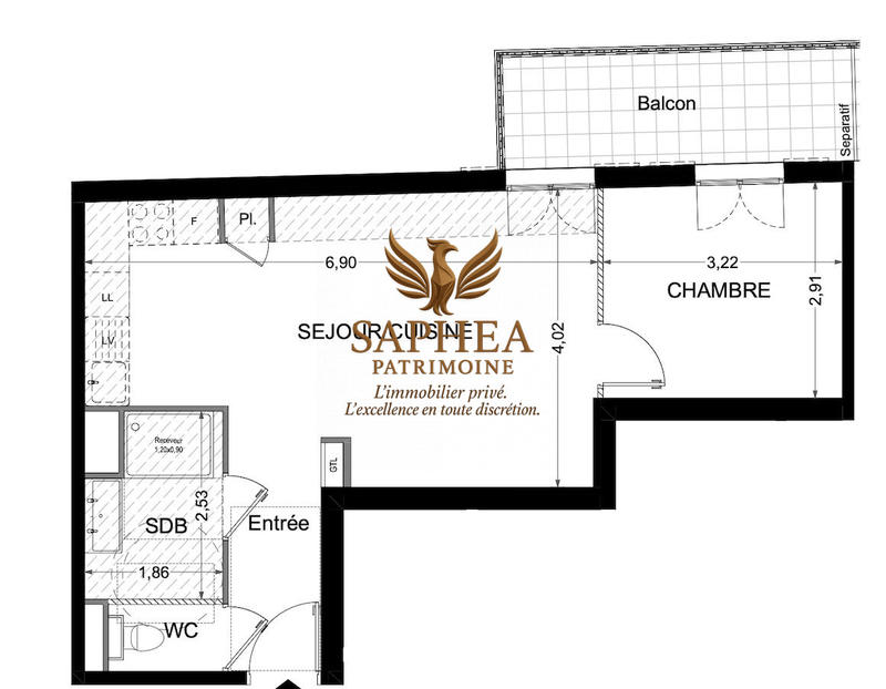 Appartement - 42 m² - 2 pièces