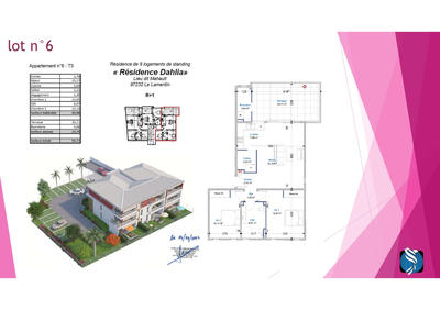 Appartement - 70 m² - 3 pièces