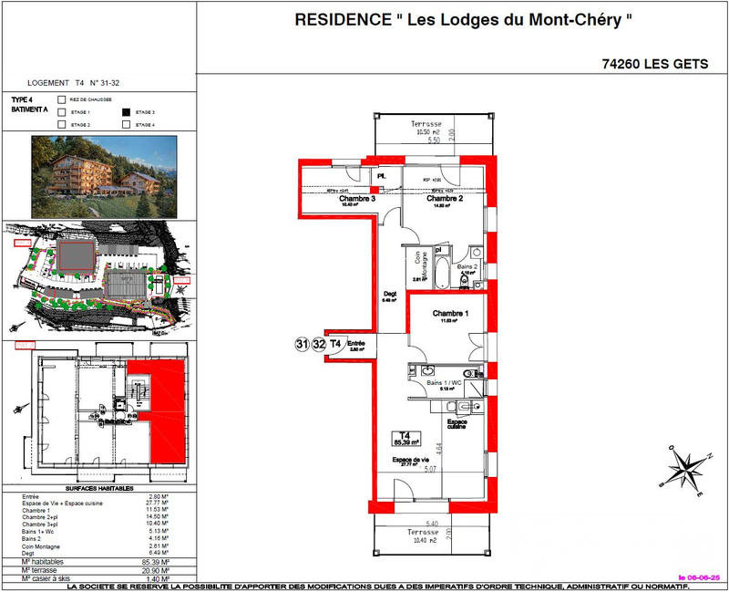 Appartement - 83 m² - 4 pièces