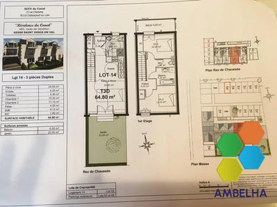 Appartement - 65 m² - 3 pièces
