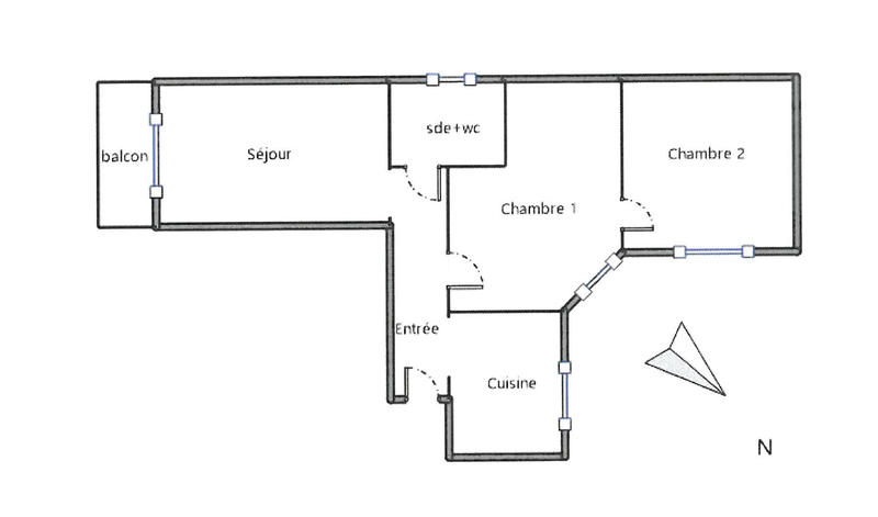 Appartement - 50 m² - 3 pièces