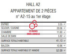 Appartement - 41 m² - 2 pièces