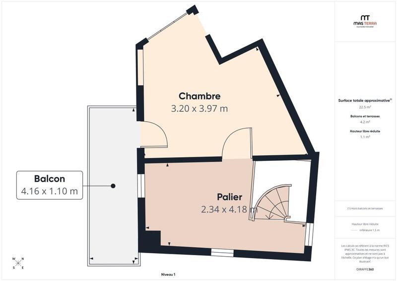 Appartement - 57 m² - 2 pièces