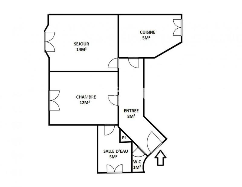 Appartement - 45 m² - 2 pièces