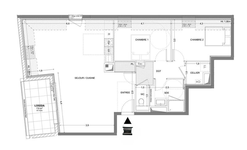 Appartement - 76 m² - 3 pièces