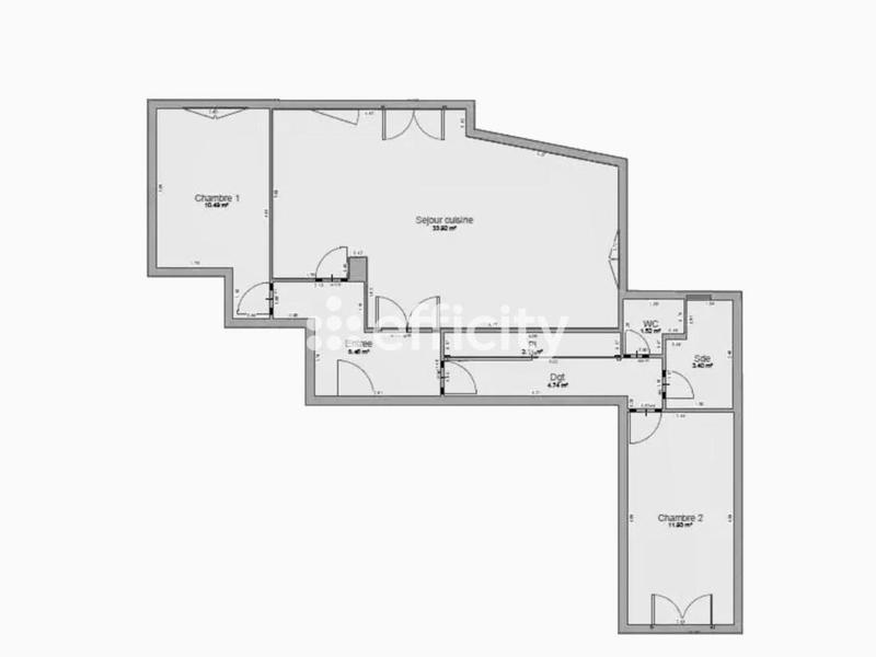 Appartement - 75 m² - 3 pièces