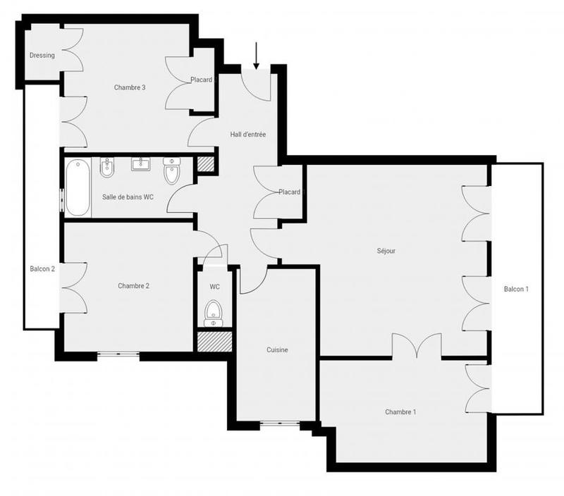 Appartement - 82 m² - 4 pièces