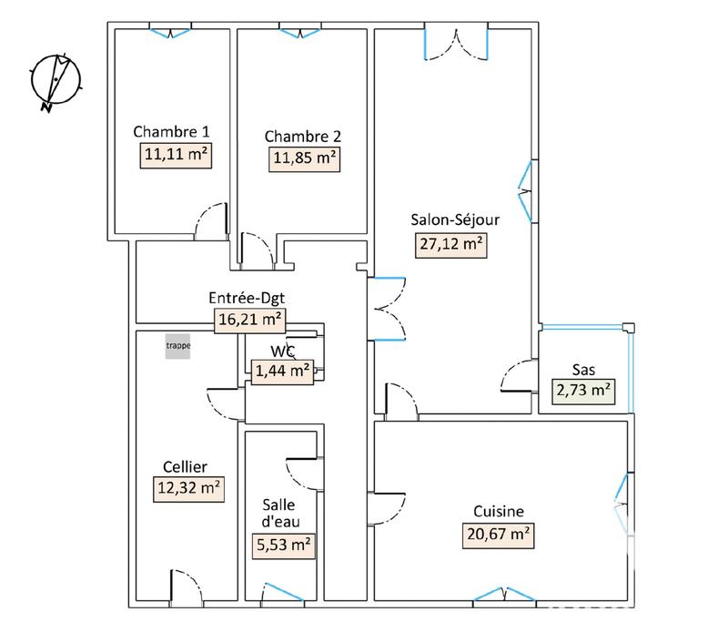 Maison - 106 m² - 4 pièces