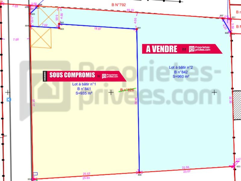Terrain constructible - 960 m²