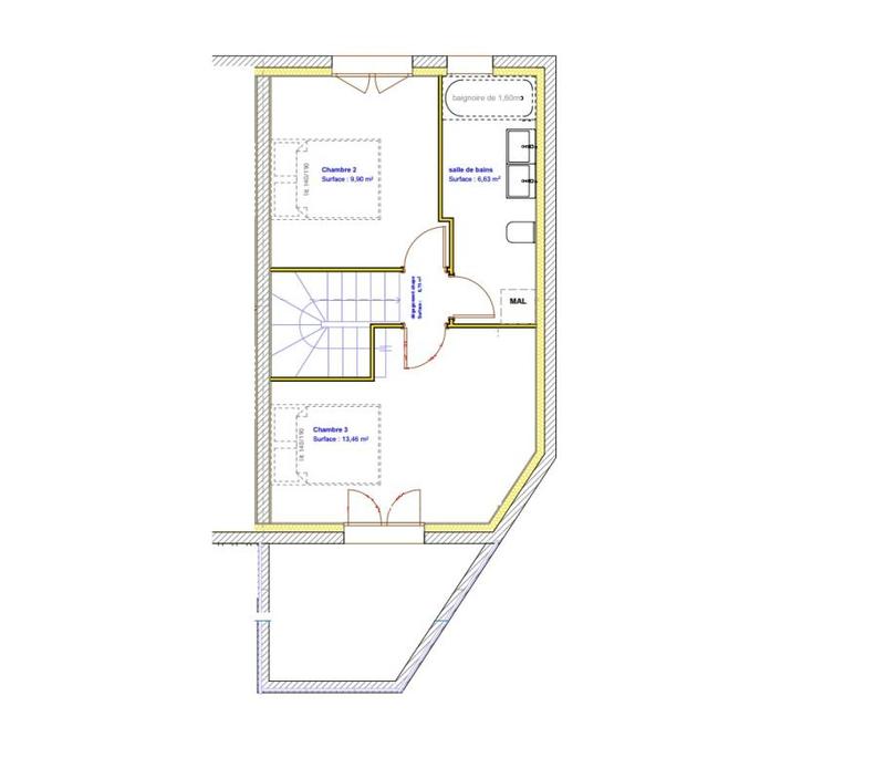 Maison - 70 m² - 4 pièces